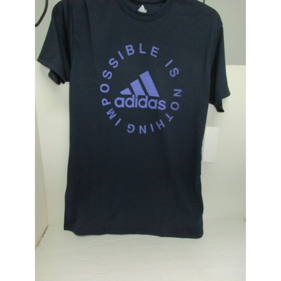 adidas Other - Men's Adidas Short Sleeve T-Shirt Black/Purple Size Small New!!!